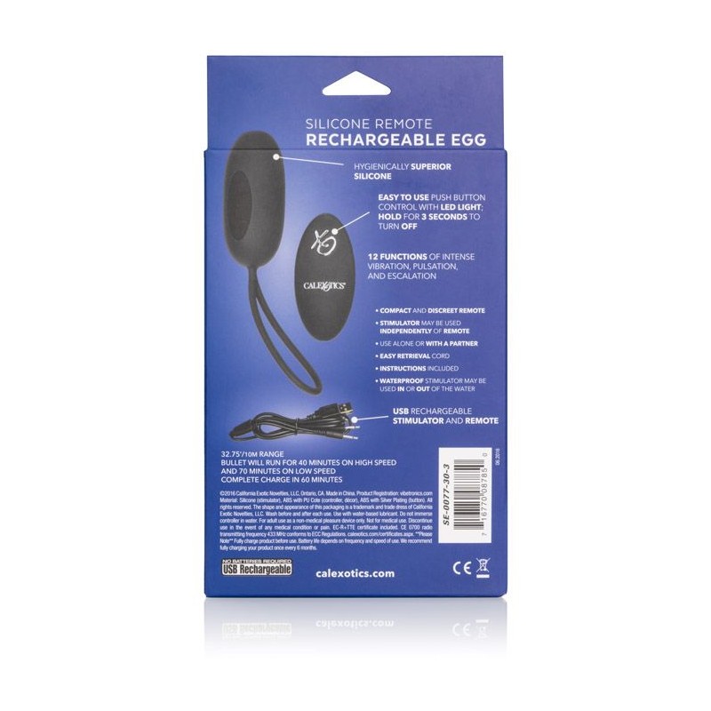 Jajko/wibr-REMOTE RECHARGEABLE EGG BLACK